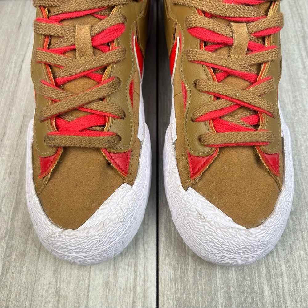 Nike Sacai Blazer Low British Tan Sneakers Casual Shoes Men’s Size 7 Womens 8.5 - Picture 7 of 11
